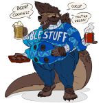  1:1 absurd_res clothing conjoined felid feline gnoll hi_res hyaenid invalid_tag lutrine mammal merging min multiarm mustelid overweight sweater topwear where_is_your_god_now 