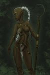 2019 absurd_res ascar_angainor breasts clothing digital_media_(artwork) druid dungeons_and_dragons elf fantasy female hair hi_res humanoid loincloth magic_user nipples not_furry nude pussy solo tribal tribal_spellcaster white_hair 