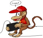  clothing diddy_kong donkey_kong_(series) english_text haplorhine hat headgear headwear invalid_tag male mammal monkey nintendo primate speech_bubble text video_games vilepluff wii_u 