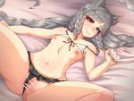  animal_humanoid breasts cat_humanoid censored clothed clothing clothing_aside erect_nipples felid felid_humanoid feline feline_humanoid female granblue_fantasy grey_hair hair humanoid konekonoarashi looking_at_viewer lying mammal mammal_humanoid nipples on_back panties panties_aside pholia_(granblue_fantasy) pussy small_breasts solo spread_legs spreading topless underwear underwear_aside 