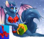  amarella breasts chiropteran christmas christmas_lingerie female gift gift_wrapped holidays mammal snow 