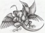  01phoenix01 ambiguous_gender anthro avian bdsm bestiality bondage bound butt_egg collar dragon egg facesitting feral forced gryphon inflation male male/ambiguous oral penis raised_tail rape spread_legs spreading tacet_the_terror varesh wings 