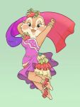  &lt;3 anklet anthro blue_eyes blush bracelet chipmunk clarice_(disney) claricelovev clothed clothing disney dress eyelashes feet female fur ground_squirrel jewelry jumping mammal open_mouth open_smile red_nose rodent sciurid simple_background smile tan_body tan_fur 