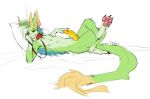  2018 collar dragon erection famir_(artist) famir_(character) fur furred_dragon horn hybrid leash leash_and_collar male penis scalie 