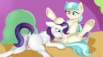  blush bodily_fluids coco_pommel_(mlp) cunnilingus equid equine female female/female friendship_is_magic genital_fluids horse jbond mammal my_little_pony nipples nude oral pony pussy_juice rarity_(mlp) sex teats vaginal young 