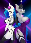  anthro big_breasts breasts clothing equid eyewear female friendship_is_magic garter_straps horn jrvanesbroek mammal my_little_pony octavia_(mlp) pasties sunglasses unicorn vinyl_scratch_(mlp) 