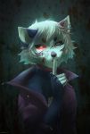  2020 5_fingers digital_media_(artwork) domestic_cat ear_piercing ear_ring eyebrows eyelashes felid feline felis fingers hair lesspie mammal piercing red_eyes white_hair 