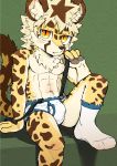  abs blush bulge clothing dark_ishihara felid hi_res male mammal muscular muscular_male pantherine pecs solo suspenders tiger underwear young 