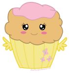  baked_goods brown_body cupcake cupcake_wrapper cutie_mark equid equine feathered_wings feathers female fluttershy_(mlp) food friendship_is_magic grendopony hair icing lenaburntfire mammal my_little_pony pink_hair pterippus solo wings yellow_body yellow_feathers 