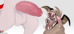  2019 absurd_res ambiguous_species anthro anthro_on_anthro balls big_balls big_penis biped blush bodily_fluids canid canine canis cheek_tuft cum cum_in_mouth cum_inside cumshot digital_drawing_(artwork) digital_media_(artwork) domestic_dog duo duplex_(aoshi2012) ejaculation erection faceless_male facial_tuft fox fur genital_fluids glowing glowing_eyes grey_body grey_fur half-closed_eyes head_tuft hi_res humanoid_penis hybrid ksejl looking_up male mammal markings narrowed_eyes nude open_mouth orgasm patreon penis pink_penis red_markings sharp_teeth simple_background solo_focus sparkles standing tan_body tan_fur teeth text three-quarter_view tongue tuft url white_background 