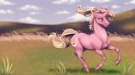  16:9 2020 cutie_mark dementra369 equid female feral friendship_is_magic grass hi_res horn luster_dawn_(mlp) mammal my_little_pony outside running sky solo unicorn 