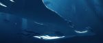  absurdres air_bubble asteroid_ill blue_theme bubble building diving from_side gen_2_pokemon highres huge_filesize immersed legendary_pokemon lugia milotic no_humans pokemon pokemon_(creature) scenery silhouette underwater wailmer 