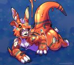  anthro assimilation belly claws digimon digimon_(species) digital_media_(artwork) drippy goo_(disambiguation) goo_creature growlmon handles hare inflatable lagomorph leporid male mammal nennsen open_mouth pool_toy reptile rubber scalie shiny simple_background sirocco slime species_transformation transformation 