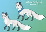  canid canine feral fox mammal rukifox simple_background solo 