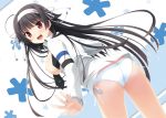  ass black_hair blush breasts cropped hulotte ikegami_akane imouto_no_okage_de_mote_sugite_yabai long_hair nipples panties tie toshima_maina underwear 