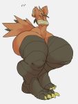  absurd_res anthro areola areola_slip avian breasts female freebird11 galarian_zapdos hi_res huge_thighs hyper hyper_thighs legendary_pok&eacute;mon nintendo pok&eacute;mon pok&eacute;mon_(species) pose regional_variant thick_thighs video_games 
