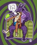  2016 4_toes anthro anthro_on_anthro blue_clothing blue_underwear bodily_fluids breath bulge bulge_grab canid canine canis clothed clothing cum cum_through_clothing cum_through_underwear domestic_dog domination dragon duo feet fondling fur genital_fluids hi_res hypnosis larger_anthro larger_male male male/male male_domination mammal megawolf77 mind_control multicolored_body multicolored_fur on_lap open_mouth pawpads pink_pawpads purple_body sitting size_difference slavedog554 smaller_anthro smaller_male soles speech_bubble submissive submissive_male tail_tuft toes topless tuft two_tone_body two_tone_fur underwear wet wet_clothing wet_underwear 