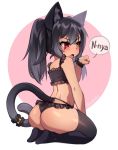  animal_humanoid blush butt cat_humanoid clothing dialogue felid felid_humanoid feline feline_humanoid female hair heterochromia hi_res humanoid iwbitu legwear mammal mammal_humanoid open_mouth panties red_eyes solo speech_bubble text thigh_highs underwear yellow_eyes 