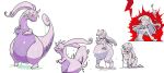  2019 blush bodily_fluids breasts drooling eyes_closed female goodra green_eyes hair hi_res human long_hair mammal mo_dame_kuuki nintendo nipples pok&eacute;mon pok&eacute;mon_(species) saliva sequence simple_background solo standing surprise tail_growth tears transformation video_games white_background 
