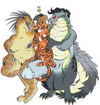  &lt;3 alien alpha_channel anthro capcom fanged_wyvern felid female group halo_(series) hyper kig-yar larger_female larger_male licking male mammal microsoft monster_hunter pandasnek(artist) pantherine sandwiched scalie simple_background size_difference slightly_chubby smaller_male teasing tiger tobi-kadachi tongue tongue_out transparent_background video_games xbox_game_studios 