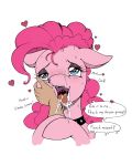  &lt;3 &lt;3_eyes absurd_res blush bodily_fluids collar color_edit colored cum cum_drip cum_from_nose cum_in_mouth cum_in_nose cum_inside dialogue disembodied_hand dripping duo edit english_text equid equine eyeshadow face_focus female feral friendship_is_magic genital_fluids hi_res horse human longinius makeup mammal my_little_pony open_mouth pinkie_pie_(mlp) pony solo_focus text 