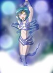  1girl ami_mizuno armpits arms_up bdsm bishoujo_senshi_sailor_moon blue_hair blush bondage bound breasts choker detransformation eyes_closed henshin magical_girl mizuno_ami naked_ribbon nipples open_mouth ribbon ribbons sailor_mercury sailor_moon short_hair solo tears tiara transformation 