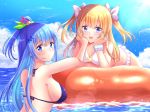  2girls bikini breasts cleavage emori_el emori_miku emori_miku_project swimsuit tagme_(artist) water 