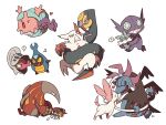  &gt;_&lt; ? angry beamed_eighth_notes carbink closed_eyes corsola creature dragon durant fangs gen_2_pokemon gen_3_pokemon gen_5_pokemon gen_6_pokemon gen_7_pokemon grin heart heatmor holding holding_pokemon hydreigon karrablast mareanie musical_note no_humans open_mouth pokemon pokemon_(creature) ribbon sableye seviper sharp_teeth shelmet simple_background smile spoken_question_mark ssalbulre sweat sweatdrop sylveon teeth white_background zangoose 