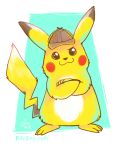  2019 3_toes ambiguous_gender brown_eyes clothing crossed_arms deerstalker_hat detective_pikachu digital_drawing_(artwork) digital_media_(artwork) dipstick_ears full-length_portrait fur hat head_tilt headgear headwear multicolored_ears nintendo no_sclera pikachu pok&eacute;mon pok&eacute;mon_(species) pok&eacute;mon_detective_pikachu portrait red_cheeks signature simple_background smile solo standing text the-chu toes url video_games yellow_body yellow_fur 