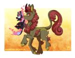  2020 amber_eyes angry asian_mythology chinese_mythology cloven_hooves duo east_asian_mythology female fire glowing glowing_eyes hooves horn inuhoshi-to-darkpen kirin mane my_little_pony mythology nirik scales white_eyes 