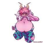 1:1 ashido_mina big_breasts breasts cleavage clothed clothing female huge_breasts hyper hyper_breasts my_hero_academia n647 nipple_outline solo torn_clothing 