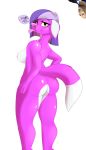  absurd_res anthro big_butt booponies breasts butt canid canine canis domestic_dog exposed_breasts female genitals hi_res mammal meme nipples pussy side_boob smile splitsy_(booponies) text 