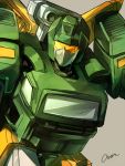  2015 alien autobot cybertronian digital_media_(artwork) green_body hoist_(transformers) humanoid living_machine machine marvor009 not_furry robot simple_background solo standing transformers yellow_eyes 