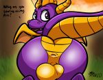  2020 activision anus balls butt dragon genitals hi_res looking_back male penis presenting spyro spyro_the_dragon tepigfan101 text video_games 