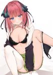  5-toubun_no_hanayome bra cleavage nakano_nino tagme thighhighs uiri-na 