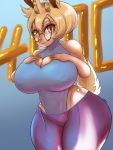  animal_humanoid big_breasts breasts cervid cervid_humanoid cleavage clothed clothing eyewear female glasses hi_res humanoid lyn_nyl mammal mammal_humanoid thick_thighs 