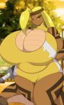  big_breasts breasts cleavage clothed clothing female hi_res huge_breasts mastergodai pit_viper rattlesnake reptile scalie snake solo viper 