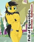  anthro big_breasts breasts collar cuffs_(disambiguation) fall_of_equestria female friendship_is_magic humiliation my_little_pony nude public_nudity slave thunder_burst 