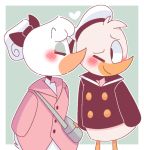  anatid anseriform avian bird daisy_duck disney donald_duck duck ducktales ducktales_(2017) female kissing male male/female some-dumb-lesbian-bitch 
