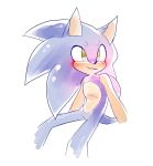  2016 anthro blue_body blue_fur eulipotyphlan fur green_eyes hedgehog male mammal simple_background sitting smile solo sonic_the_hedgehog sonic_the_hedgehog_(series) spacecolonie white_background 