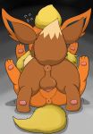  3_toes all_fours anus backsack balls blush bodily_fluids brown_body brown_fur butt chest_tuft duo ears_up eevee eeveelution faceless_female faceless_male female feral feral_on_feral flareon fluffy fluffy_ears fluffy_tail fur genitals hi_res male male/female motion_lines nintendo orange_body orange_fur pawpads penetration penis pink_pawpads pok&eacute;mon pok&eacute;mon_(species) pussy quadruped raised_tail rear_view simple_background spread_legs spreading sweat toes tuft vaginal vaginal_penetration video_games ていかく 