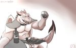  alcohol beer beverage clothed clothing dragon drunk flaccid genitals guard hi_res humanoid_penis kilt male muscular no_underwear open_mouth penis shaded simple_background smile solo substance_intoxication thekinkybear upskirt wings 