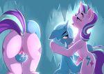  absurd_res anon_1515 bodily_fluids equid female female/female feral friendship_is_magic genital_fluids genitals hi_res horn mammal my_little_pony pussy pussy_juice starlight_glimmer_(mlp) trixie_(mlp) unicorn vaginal 
