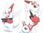  4:3 angry claws feral fur hi_res looking_at_viewer nintendo poetax pok&eacute;mon pok&eacute;mon_(species) red_body red_fur video_games white_body white_fur zangoose 