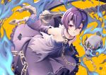  chain princess_connect! purple_hair short_hair skull tagme_(character) weapon yoshino_ryou 