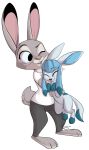  absurd_res alpha_channel anthro barefoot briskby crossover disney duo eeveelution eyes_closed female feral glaceon gloves_(marking) hi_res holding_character hug judy_hopps lagomorph leg_markings leporid mammal markings nintendo one_eye_closed open_mouth open_smile pok&eacute;mon pok&eacute;mon_(species) rabbit simple_background size_difference smile socks_(marking) standing transparent_background video_games zootopia 