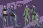  absurd_res anthro chest_tuft clothing digital_media_(artwork) dorukolorukalai female hair hi_res hope mammal military purple_hair tentacles tuft uniform unknown_artist 