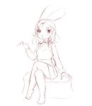  2020 alasou anthro clothed clothing digital_media_(artwork) eyebrows eyelashes female hair hi_res lagomorph leporid looking_at_viewer mammal rabbit simple_background sitting sketch solo white_background 