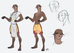  apron clothed clothing dick_character ear_piercing ear_ring from full-length_portrait headshot jewelry male mammal marine model_sheet necklace peritian piercing pinniped portrait sea_lion shirt sketch smile smirk solo swimwear t-shirt topless topwear 