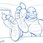  1:1 5_toes absurd_res anthro female foot_focus hi_res inside margret_stalizburg reptile scalie signature sketch smile snake solo toes zp92 